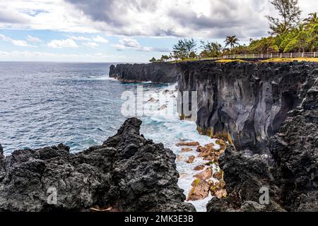 Saint-Philippe, Insel Reunion - Mechant Cape Stockfoto