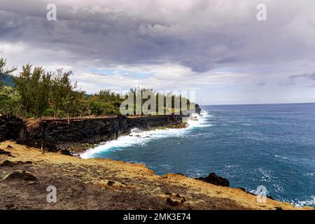 Saint-Philippe, Insel Reunion - Mechant Cape Stockfoto