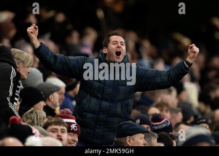 London, Großbritannien. 28. Januar 2023Sunderland Fangesten beim FA Cup 4.-Runde-Spiel zwischen Fulham und Sunderland am Samstag, den 28. Januar 2023 in Craven Cottage, London. (Kredit: Federico Guerra Maranesi | MI News) Kredit: MI News & Sport /Alamy Live News Stockfoto