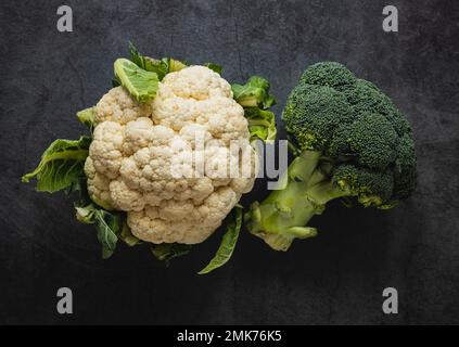 Blumenkohl, Draufsicht. Hochauflösendes Foto Stockfoto