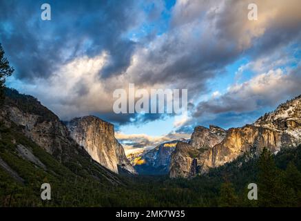 Der weltberühmte Tunnelblick des Yosemite-Nationalparks Stockfoto