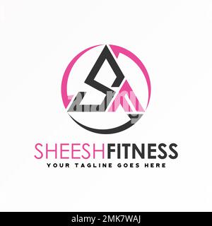 Buchstabe oder Wort SF Schriftart wie Dreieck in Pfeil kreisförmiges Bild Grafiksymbol Logo Design abstraktes Konzept Vektorsymbol in Bezug auf Initialen oder Sport Stock Vektor