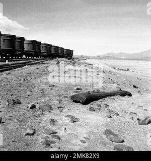 Bolivien Uyuni Railway Cemetery Adventure Exkursion Atacama Desert Plateau Stockfoto