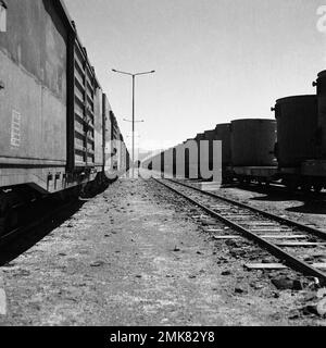 Bolivien Uyuni Railway Cemetery Adventure Exkursion Atacama Desert Plateau Stockfoto