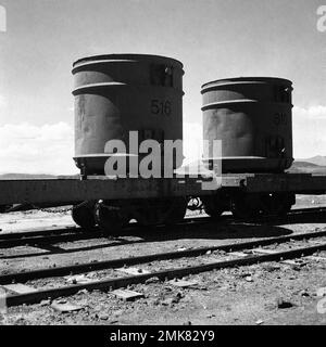 Bolivien Uyuni Railway Cemetery Adventure Exkursion Atacama Desert Plateau Stockfoto