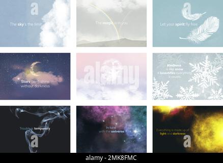 Schöne Natur Banner Vorlage Vektor mit editierbaren Text Sammlung Stock Vektor