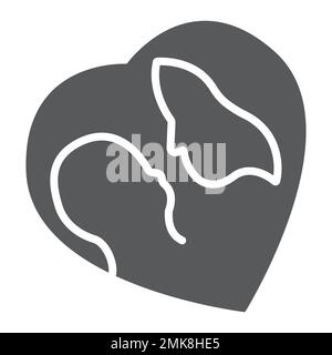 Mutter-Baby-Glyphe-Symbol, Liebe und Familie, Frau-Kind-Zeichen, Vektorgrafiken, ein ausgefülltes Muster auf weißem Hintergrund, 10. Stock Vektor