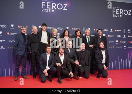 Saragossa, Spanien. 28. Januar 2023. Bei Fotoaufruf für die 10. Jährlichen Feroz Awards in Saragossa am Samstag, den 28. Januar 2023. Kredit: CORDON PRESS/Alamy Live News Stockfoto