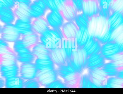 Farbenfroher, psychedelischer Neonhintergrund aus verflochtenen, gekrümmten Pinselstrichen. Stockfoto