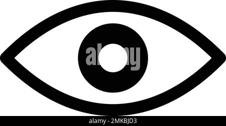 Augensymbol. Symbol für das Sehvermögen. Retina-Scan-Auge. Einfaches Auge. vektor. Stock Vektor