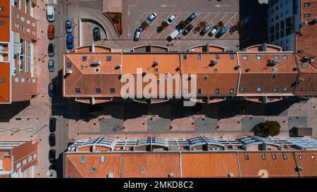 Rote Tenniscours Stockfoto