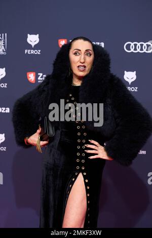 28. Januar 2023, Zaragoza, Aragon, Spanien: Rossy de Palma nimmt an den Feroz Awards 2023 Teil – Roter Teppich im Auditorium am 28. Januar 2023 in Zaragoza, Spanien (Kreditbild: © Jack Abuin/ZUMA Press Wire) – NUR REDAKTIONELLE VERWENDUNG! Nicht für den kommerziellen GEBRAUCH! Stockfoto