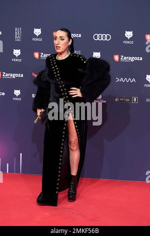 28. Januar 2023, Zaragoza, Aragon, Spanien: Rossy de Palma nimmt an den Feroz Awards 2023 Teil – Roter Teppich im Auditorium am 28. Januar 2023 in Zaragoza, Spanien (Kreditbild: © Jack Abuin/ZUMA Press Wire) – NUR REDAKTIONELLE VERWENDUNG! Nicht für den kommerziellen GEBRAUCH! Stockfoto