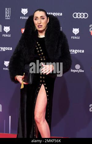 28. Januar 2023, Zaragoza, Aragon, Spanien: Rossy de Palma nimmt an den Feroz Awards 2023 Teil – Roter Teppich im Auditorium am 28. Januar 2023 in Zaragoza, Spanien (Kreditbild: © Jack Abuin/ZUMA Press Wire) – NUR REDAKTIONELLE VERWENDUNG! Nicht für den kommerziellen GEBRAUCH! Stockfoto