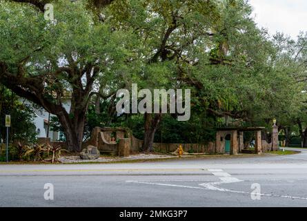 Historische Architektur im Coral Gables Miami FL Ponce De Leon Plaza Stockfoto