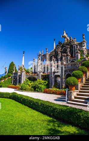 Barockgarten im italienischen Stil auf der Isola Bella, auf den Inseln