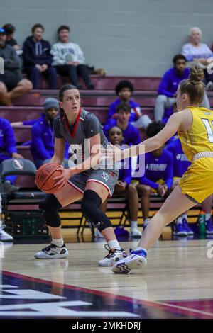 Bethany, OK, USA. 28. Januar 2023. Während des NCAA Women Basketballspiels zwischen den Southern Arkansas University Muleriders und der Southern Nazarene University Crimson Storm im Sawyer Center in Bethany, OK. Ron Lane/CSM/Alamy Live News Stockfoto