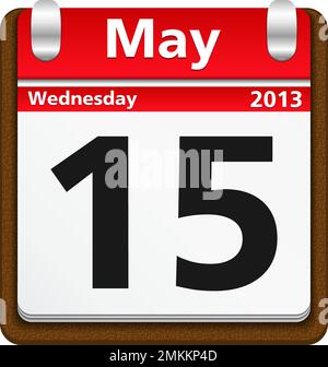 Kalendersymbol auf weißem Hintergrund, Vektor EPS10-Abbildung Stock Vektor