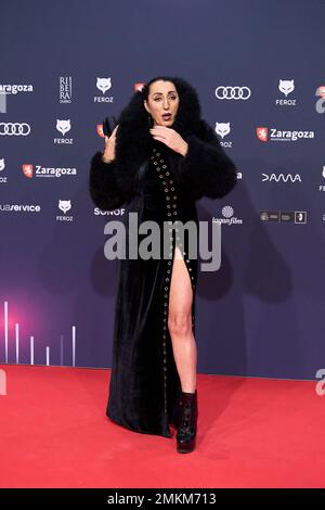 Rossy de Palma nimmt am 28. Januar 2023 in Saragossa, Spanien, an den Feroz Awards 2023 - Roter Teppich im Auditorium Teil. Foto von ABACAPRESS.COM Stockfoto