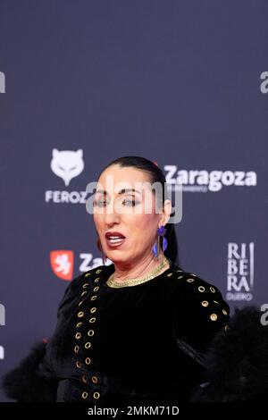 Rossy de Palma nimmt am 28. Januar 2023 in Saragossa, Spanien, an den Feroz Awards 2023 - Roter Teppich im Auditorium Teil. Foto von ABACAPRESS.COM Stockfoto