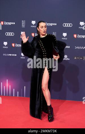 Rossy de Palma nimmt am 28. Januar 2023 in Saragossa, Spanien, an den Feroz Awards 2023 - Roter Teppich im Auditorium Teil. Foto von ABACAPRESS.COM Stockfoto