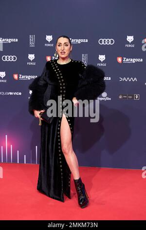 Rossy de Palma nimmt am 28. Januar 2023 in Saragossa, Spanien, an den Feroz Awards 2023 - Roter Teppich im Auditorium Teil. Foto von ABACAPRESS.COM Stockfoto