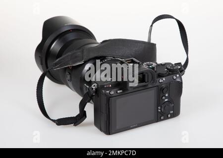 Bordeaux , Aquitaine France - 20 01 2023 : sony Alpha 7rIII Digital Lens Photocamera Reflex Professional Stockfoto
