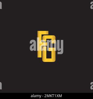 FG-Buchstabe Logo Vektoranordnung einfaches Design Stock Vektor