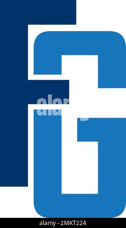 FG-Buchstabe Logo Vektoranordnung einfaches Design Stock Vektor