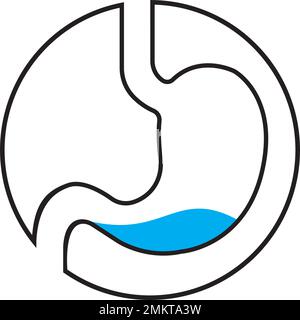 Logo für Magenpflege, Vektorsymbol-Designvorlage. Stock Vektor