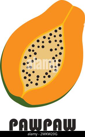 Pawpaw-Symbol Vektordarstellung Logo-Design. Stock Vektor