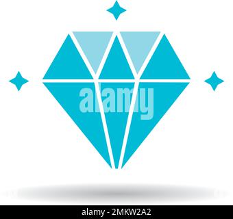 Diamant-Logo-Vektor, Vorlage für Illustrationsdesign Stock Vektor