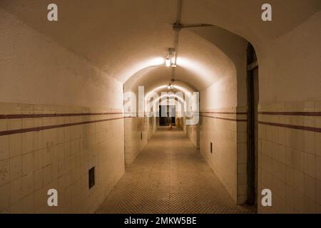 Bild eines Bunkers aus dem Bürgerkrieg in Madrid, Bunker del Capricho Stockfoto
