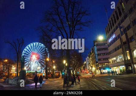 Jul i Vinterland, Weihnachten in Winterland ist Oslos beliebtester Weihnachtsmarkt. Stockfoto