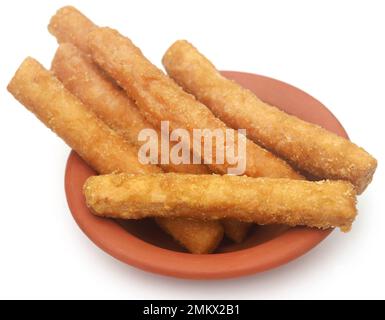 Murali mit Zuckerbeschichtung, eine beliebte Wüste des indischen Subkontinents Stockfoto