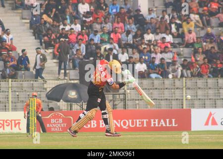 Nicht exklusiv: 28. Januar 2023 in Sylhet-Bangladesch: Comilla Victorians Team Batsmans Pakistanischer Cricketspieler MOHAMMAD RIZWAN erzielte 54 Runs (47 Bälle) Stockfoto