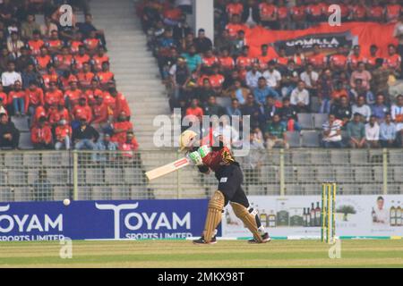 Nicht exklusiv: 28. Januar 2023 in Sylhet-Bangladesch: Comilla Victorians Team Batsmans Pakistanischer Cricketspieler MOHAMMAD RIZWAN erzielte 54 Runs (47 Bälle) Stockfoto