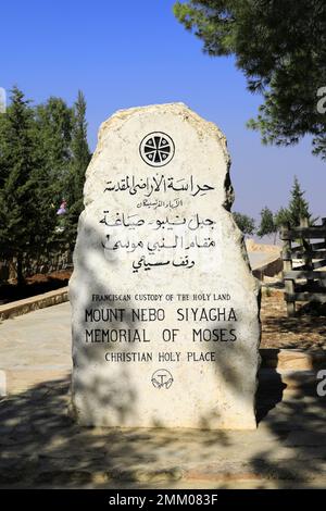Das Moses Memorial auf Mount Nebo, Jordanien, Naher Osten Stockfoto