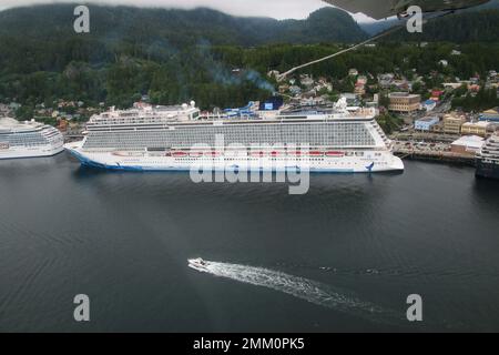 Kreuzfahrthafen in Ketchikan, Alaska, USA Stockfoto