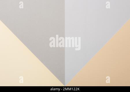 Abstrakte Gedeckte Erdtöne Papierstruktur Minimalistischer Hintergrund. Geometrischer, blasser, flacher Papierhintergrund. Minimalismus, Geometrie und Symmetrie Stockfoto