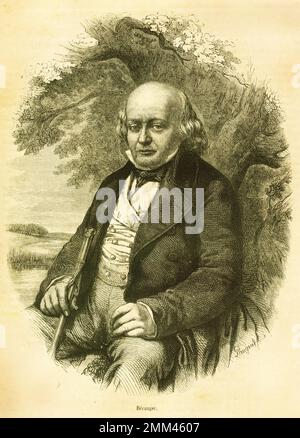 Porträt von Pierre-Jean de Beranger, französischer Dichter und Songwriter. Er wurde am 19. August 1780 in Paris geboren und starb am 16. Juli 1857 Stockfoto