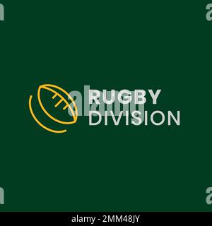 Rugby-Logo-Vorlage, Sportverein Business-Grafik in modernem Design Vektor Stock Vektor