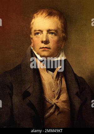 Porträt von Sir Walter Scott. Fotodruck, Ende des 19. Oder frühen 20. Jahrhunderts Stockfoto