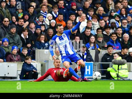 Brighton, Großbritannien. 29. Januar 2023. Pascal Gross von Brighton und Hove Albion beim FA Cup in der vierten Runde zwischen Brighton & Hove Albion und Liverpool im Amex am 29. 2023. Januar in Brighton, England. (Foto von Jeff Mood/phcimages.com) Kredit: PHC Images/Alamy Live News Stockfoto