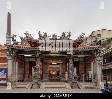 Tainan, JAN 5 2023 - Außenansicht des Tainan Grand Mazu Tempels Stockfoto