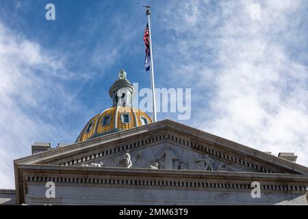 Denver, Colorado - das Kapitolgebäude des Bundesstaats Colorado. Stockfoto
