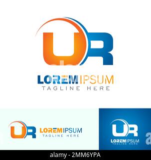 Ein Vektorbildsatz mit anfänglichem UF-Monogramm-Logo Stock Vektor