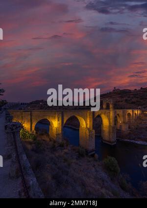Puente de Alcantara in Extremadura, Spanien Stockfoto