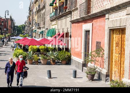 Mexiko-Stadt, historisches Zentrum Historico Centro, Peatonal Calle Republica de Guatemala Republik Guatemala Fußgängerzone, Museo Archivo de la Stockfoto