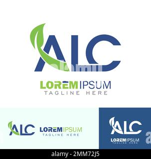 Ein Vektorbildsatz mit anfänglichem Logozeichen für das ALC-Monogramm Stock Vektor